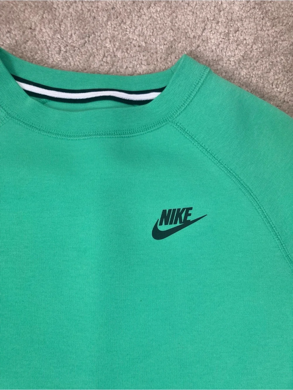 Nike Teal Green Crew Sweatshirt with Small Swoosh